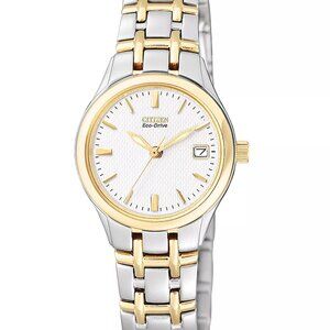 Citizen Women's Eco-Drive Two Tone Stainless Steel Bracelet Watch 25mm EW1264-50
